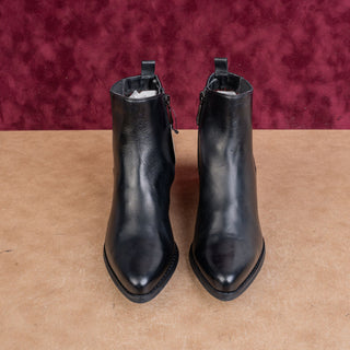 Blondo Women Elvina Waterproof Black Leather Western Chelsea Ankle Boots sz 7.5