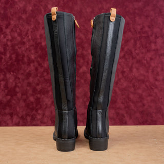 Gentle Soul Women Around Black Leather Classic Riding Zip Tall Boots 6US EUR36