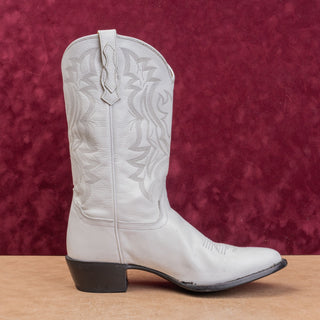 Shyanne Women Blanca White Leather Wedding Cowboy Western Mid Boots sz 11