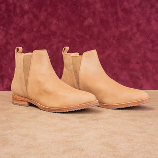 Nisolo Women Eva Tan Leather Modern Western Chelsea Ankle Boots sz 8.5