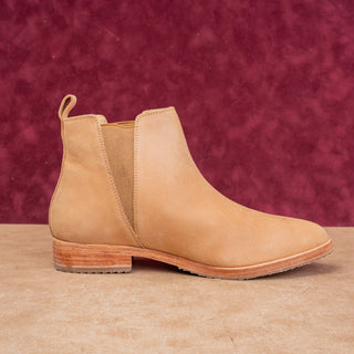Nisolo Women Eva Tan Leather Modern Western Chelsea Ankle Boots sz 8.5