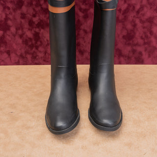 Tommy Hilfiger Women Fashion Farm Barn Riding Wellie Rubber Rain Boots sz 9