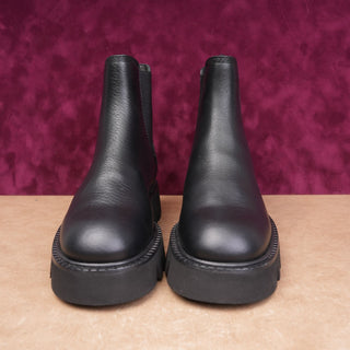 Pedro Garcia Wmn Black Leather Fashion Light Comfort Chelsea Boots sz 6US EUR36