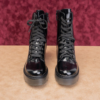 Circus NY Women Sanders Vegan Leather Festival Platform Combat Boots sz 8.5