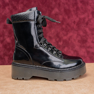 Circus NY Women Sanders Vegan Leather Festival Platform Combat Boots sz 8.5