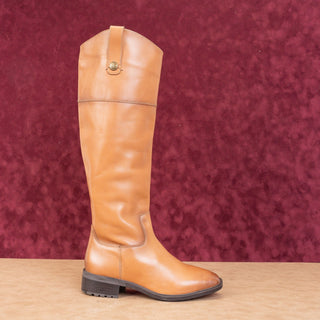 Sam Edelman Wmn Drina Whiskey Leather Fashion Equestrian Riding Knee Boots sz 7