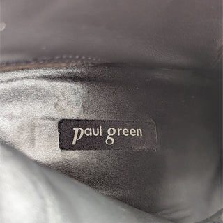 Paul Green Women Half Dressy Office Black Suede Heeled Boots 10US 7.5Austrian
