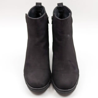 Paul Green Women Half Dressy Office Black Suede Heeled Boots 10US 7.5Austrian