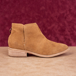 Beek Women Falcon Chestnut Suede Fashion Back Zipper Low Ankle Boots sz 11