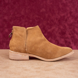 Beek Women Falcon Chestnut Suede Fashion Back Zipper Low Ankle Boots sz 11