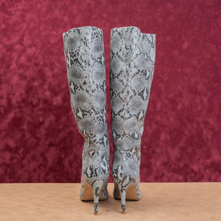 Steve Madden Women Blue Faux leather Party Night Pointy Toe Knee Boots sz 7