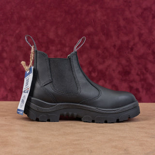 Steel Blue Wmn Hobart Steel Toe Work Black Leather Orthopedic Chelsea Boots 7.5