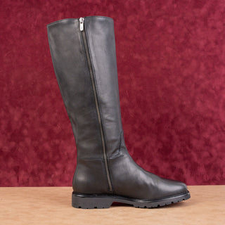 Vince Wmn Sibelle Water Resistant Black Leather Riding Equestrian Knee Boots 10