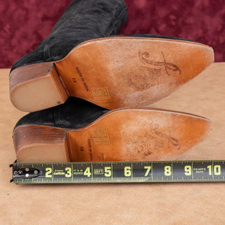 Free People Women Slouch Black Suede Flex Western Cowboy Knee Boots size 7.5