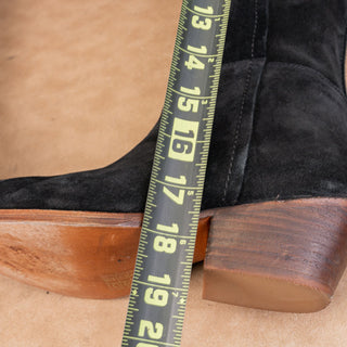 Free People Women Slouch Black Suede Flex Western Cowboy Knee Boots size 7.5