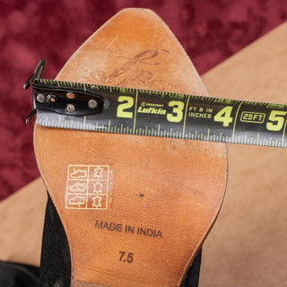 Free People Women Slouch Black Suede Flex Western Cowboy Knee Boots size 7.5