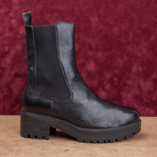 Wonders Women Black Leather Slip-on Zip Ankle Fashion Boots sz 10US EUR41