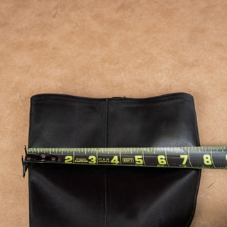 Nine West Women Cook Black Leather Wide Calf Pointy Toe Knee Boots sz 7