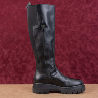 La Canadienne Women Boden 50mm Black Leather Riding Lug Boots sz 10US EUR40