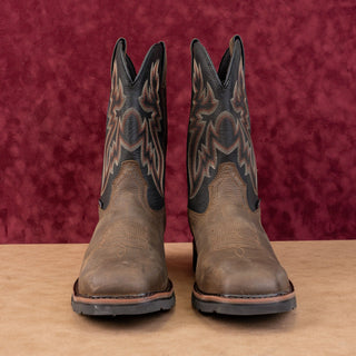 Wolverine Men Rancher Waterproof Steel Toe Wide Taupe Leather Cowboy Boots sz 13