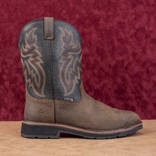 Wolverine Men Rancher Waterproof Steel Toe Wide Taupe Leather Cowboy Boots sz 13