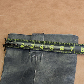 Steve Madden Women Ryson Grey Leather Tall Riding Equestrian Knee Boots sz 7.5