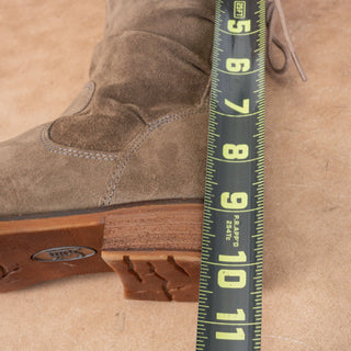 Sofft Wmn Sharnell Low Distress Beige Suede Waterproof Back Lace-up Boots 6.5