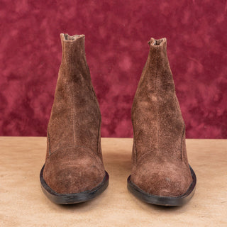 Gian Marco Women Brown Suede Vintage Retro90s Western Heeled Boots 7US EUR 37