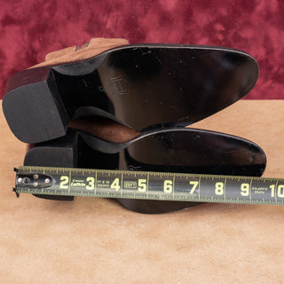 Gian Marco Women Brown Suede Vintage Retro90s Western Heeled Boots 7US EUR 37