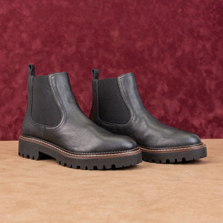 Caslon Women Miller Black Leather Water Resistant Chelsea Boots Sz 8.5