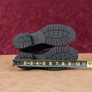 Cole Haan Women Camea Waterproof Black Suede Lug Ankle Combat Boots sz 7.5