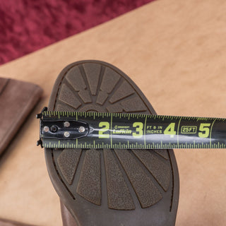 Born Women Saddler Brown Leather Wide Calf Riding Strap Knee Boots sz 9