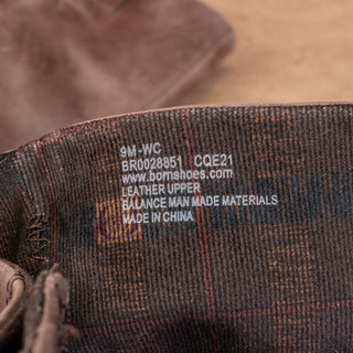 Born Women Saddler Brown Leather Wide Calf Riding Strap Knee Boots sz 9