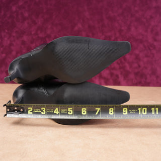 Steve Madden Women Lingo Black Leather Vintage Retro 90s Pointy Boots sz 6.5