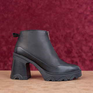Sorel Women Brex Waterproof Black Leather Platform Chelsea Ankle Boots sz 10.5