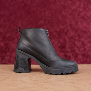 Sorel Women Brex Waterproof Black Leather Platform Chelsea Ankle Boots sz 10.5