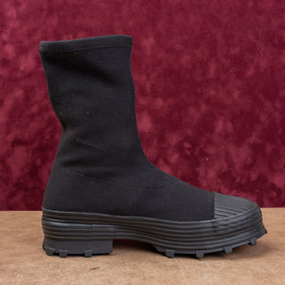 Camperlab Unisex Traktori Black Fabric Zip Lug Combat Ankle Boots M9 W11 EUR42