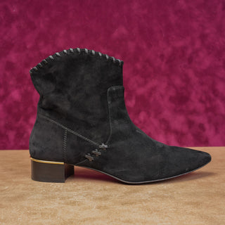 Bruno Magli Women Marlene Western Black Suede Ankle Boots size 11US EUR41