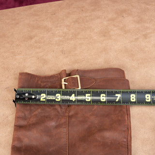 Sole Society Women Brown Leather Lug Sole Riding Buckle Knee Boots 8.5US EUR39