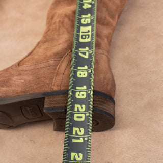 Born Women Britton Distress Brown Western Zip OTK Fashion Boots sz 6