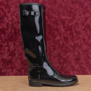 Hunter Wmn Original Refined Gloss Black Barn Farm Wellies Rubber Boots 9US EUR40