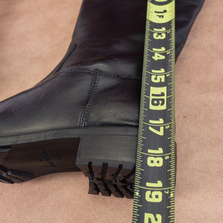 Sam Edelman Wmn Drina Black Leather Equestrian Riding Knee Boots sz 6.5