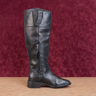Sam Edelman Wmn Drina Black Leather Equestrian Riding Knee Boots sz 6.5