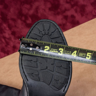 Born Women Shaunie Black Leather Zip Farm Riding Fashion Knee Boots sz 7.5