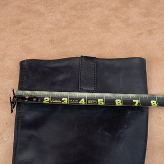 Born Women Shaunie Black Leather Zip Farm Riding Fashion Knee Boots sz 7.5