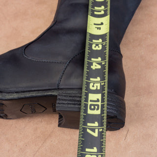 Born Women Shaunie Black Leather Zip Farm Riding Fashion Knee Boots sz 7.5