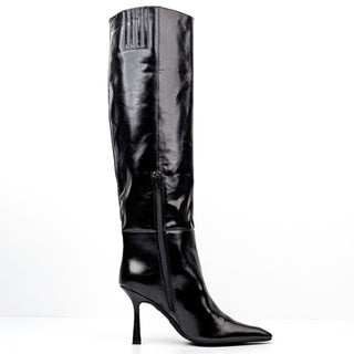 Jeffrey Campbell Wmn Sincerely Black Vegan Leather Party Fashion Pointy Boots 9