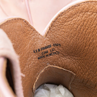 Frye Women Billy Short Tab Dusty Pink Suede Low Cowboy Western Boots size 6.5