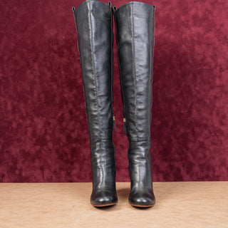 Vince Camuto Signature Women Kylar Black Leather OTK Fashion Boots sz 8