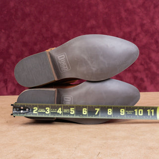 Dingo Women Cognac Leather Harness Western Cowboy Mid Calf Boots sz 8